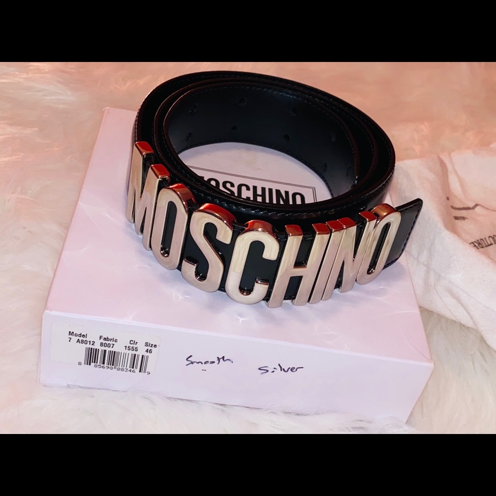 Moschino Logo Lettering Belt